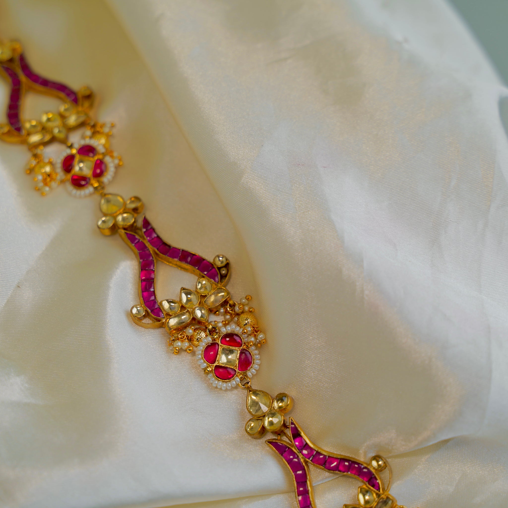 Pachi Kundan Hair Chotti Pink - Jewels by Meena
