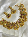Kemp Guttapusalu Temple Necklace - Jewels by Meena