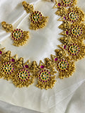 Kemp Guttapusalu Temple Necklace - Jewels by Meena