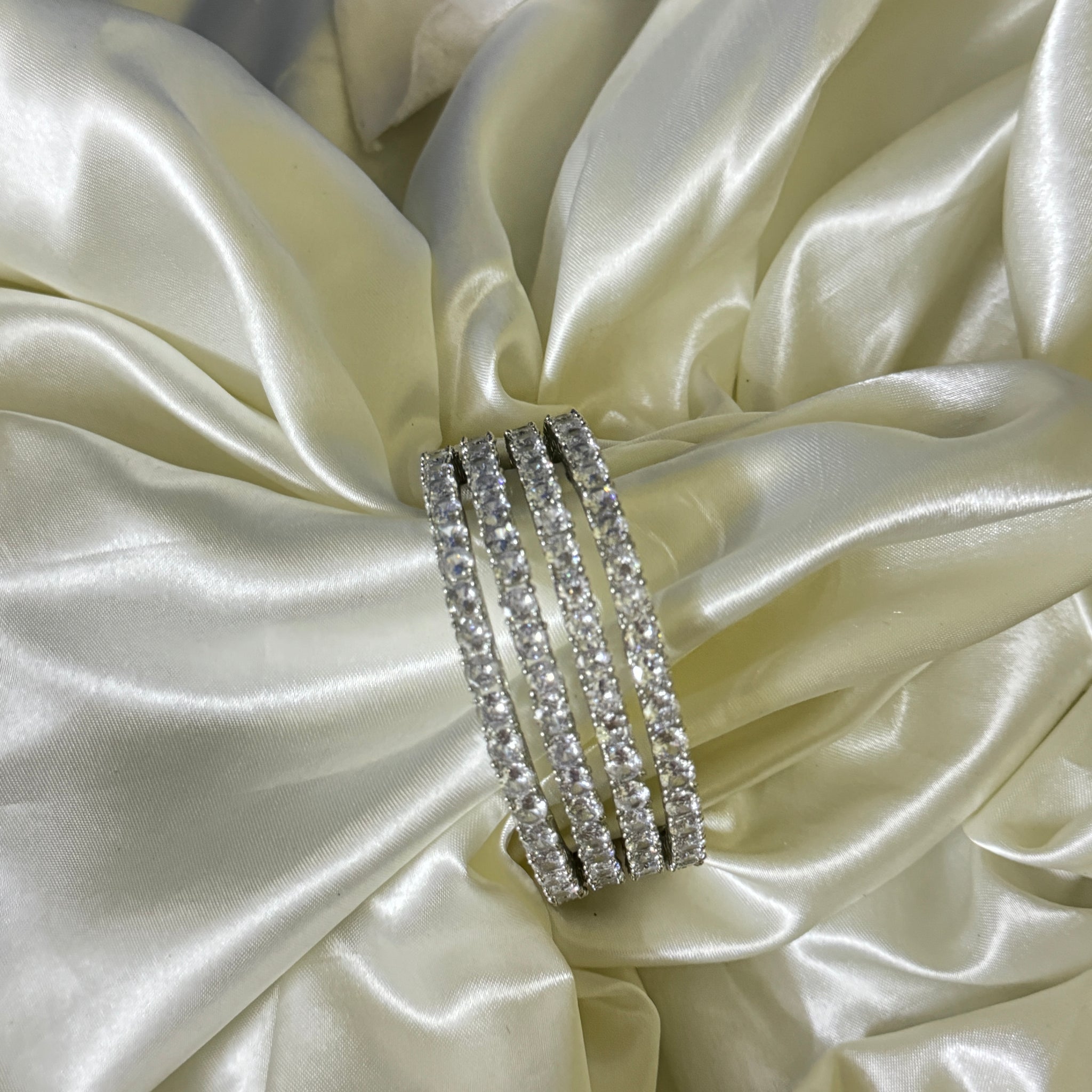Classic Grace American Diamond Bangles - Jewels by Meena
