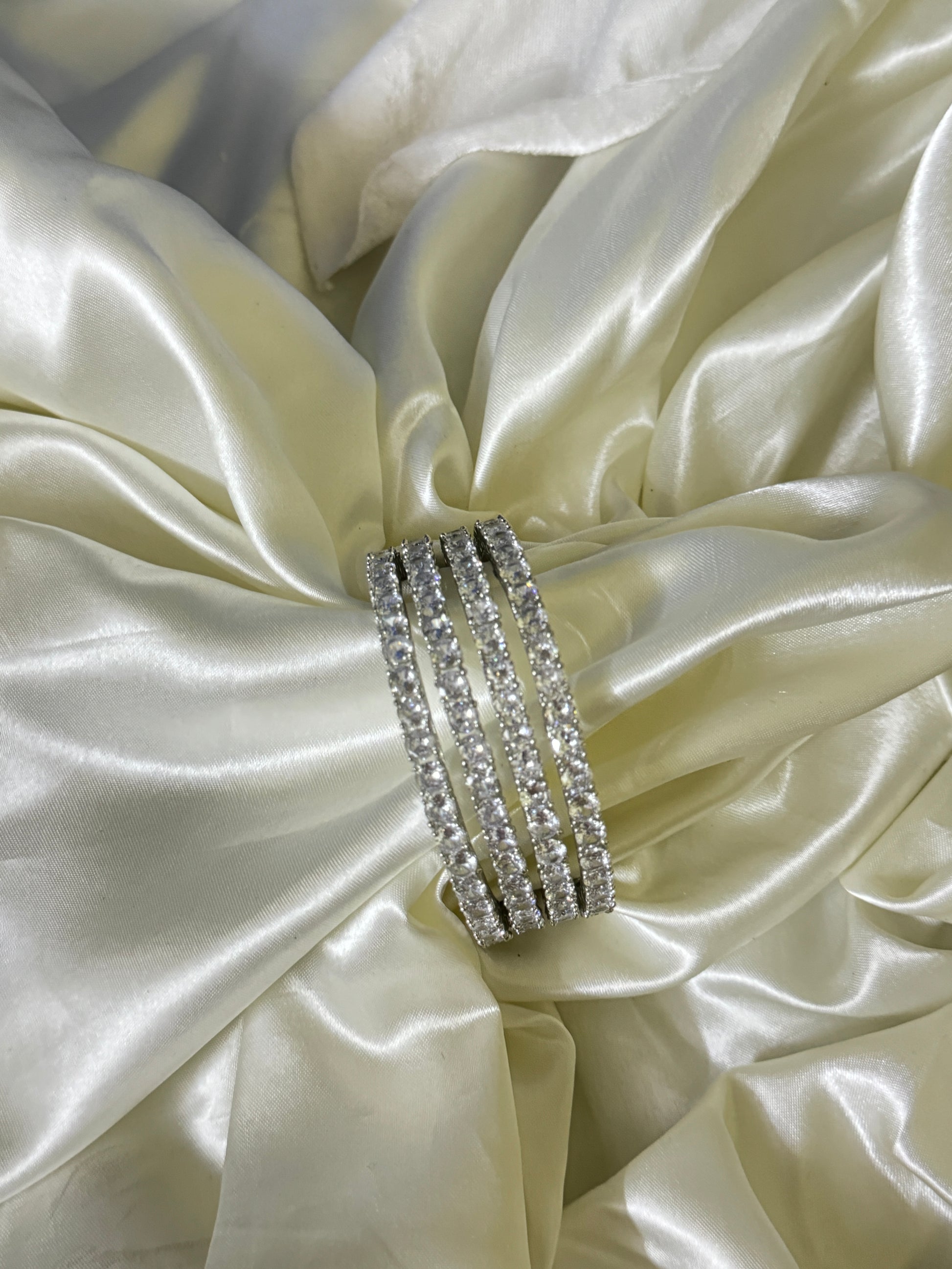 Classic Grace American Diamond Bangles - Jewels by Meena