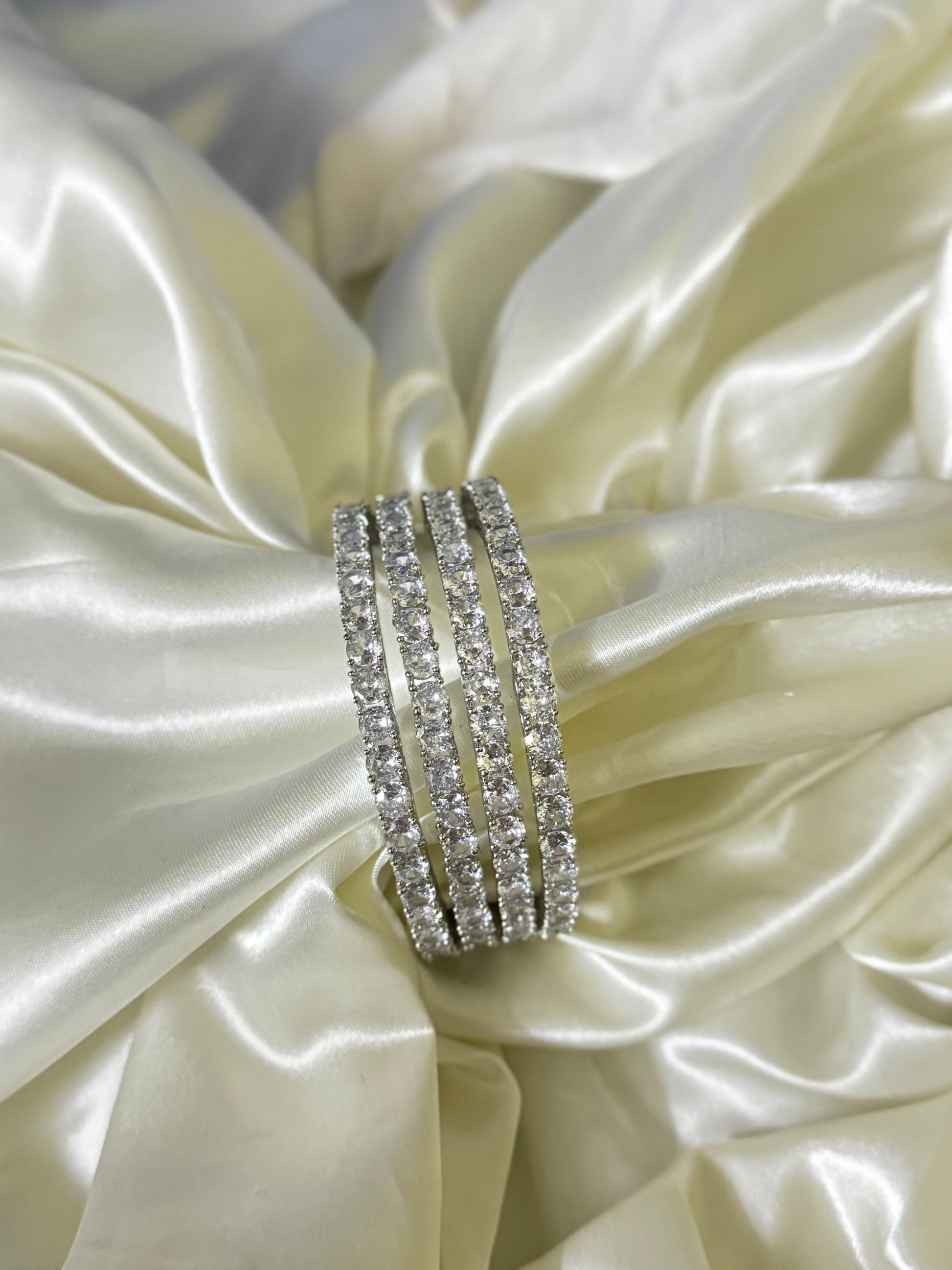 Classic Grace American Diamond Bangles - Jewels by Meena