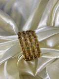 Kemp AD Gold Bangles - Set of 4 - Jewels by Meena