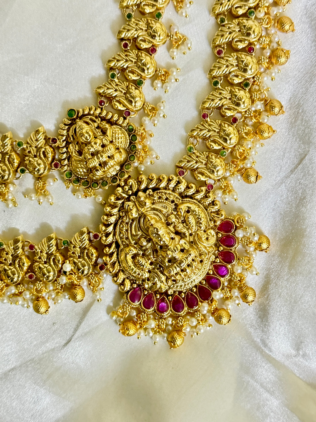 Antique Two Layer Lakshmi Necklace Set