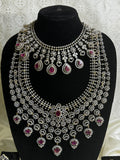 Victorian Red Stone Elegance Necklace (combo) - Jewels by Meena