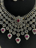 Victorian Red Stone Elegance Necklace (combo) - Jewels by Meena