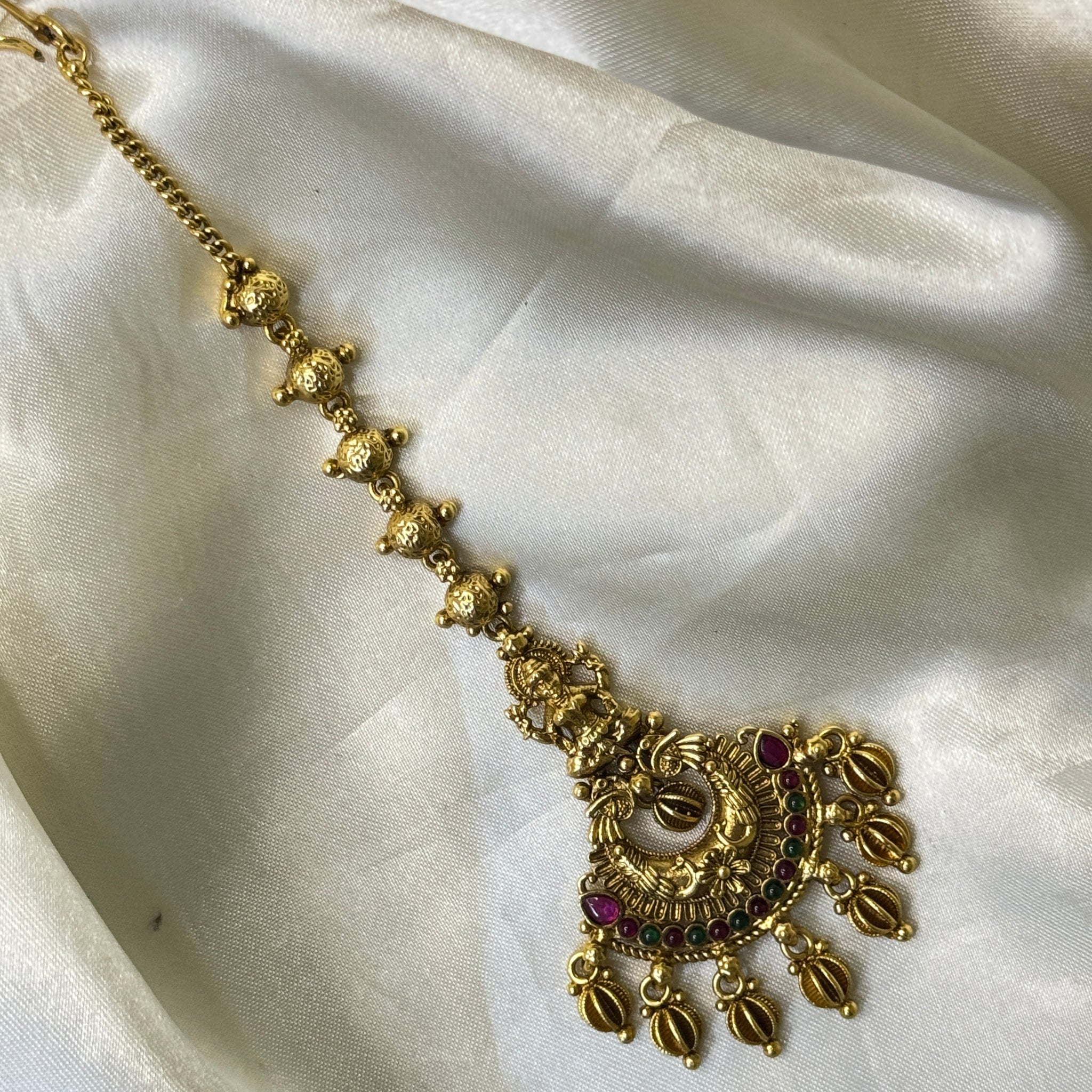 Antique Lakshmi Maangtikka with Traditional Craftsmanship