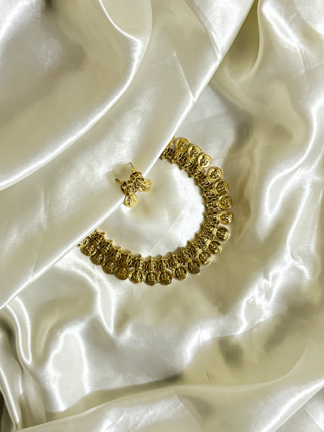 Vintage Lakshmi Coin Necklace - Regal Charm - Jewels by Meena