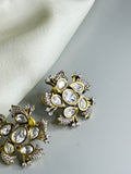 Diamond Floral AD Earrings – Nature-Inspired Elegance