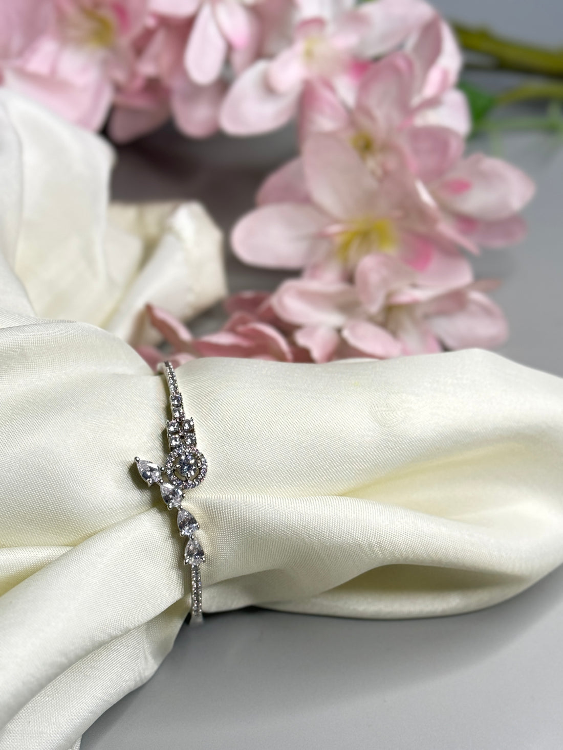 "Elegant Crystal Finish Bracelet - Radiate Grace and Style"