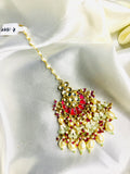 Bridal Mint Green Pachi Kundan Maangtikka - Jewels by Meena