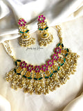 Grand Pachi Kundan Necklace - Jewels by Meena