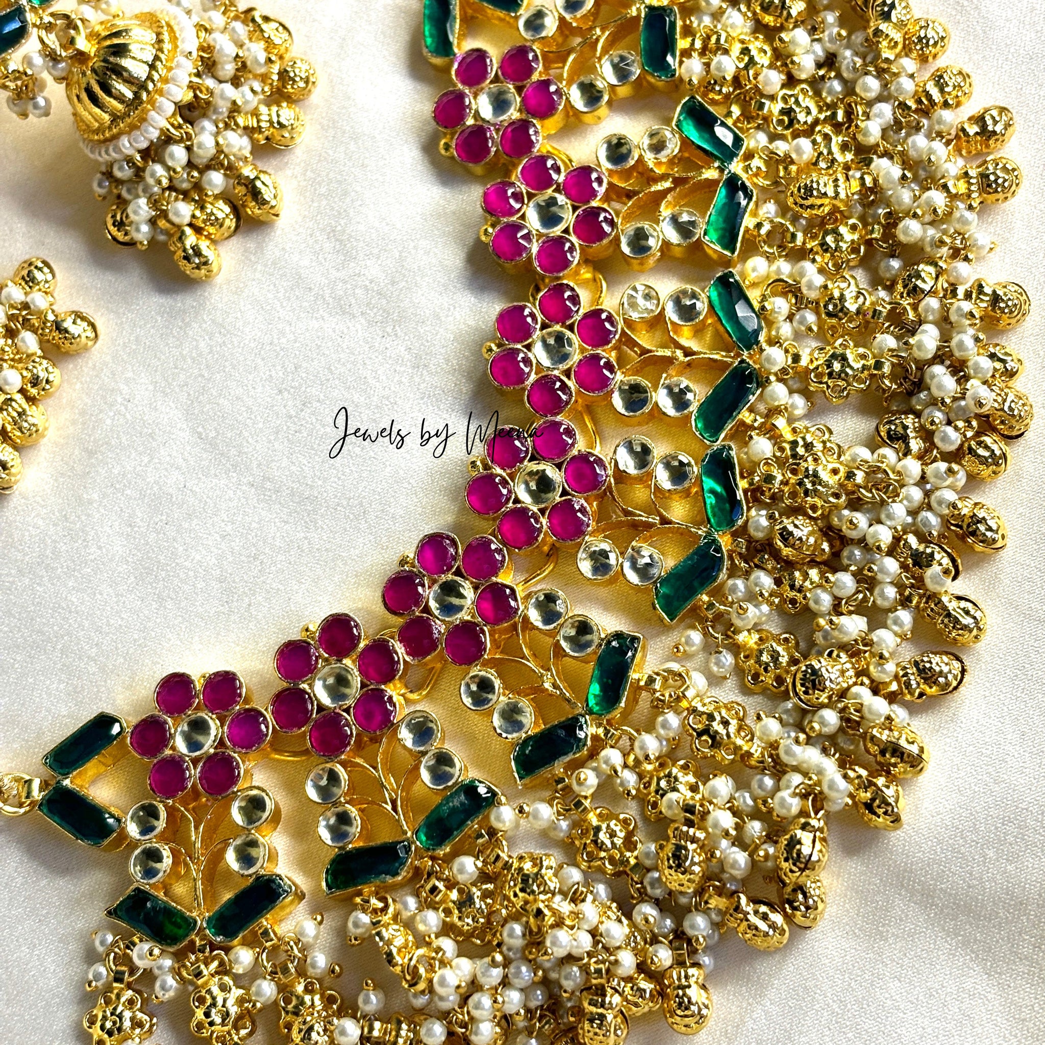 Grand Pachi Kundan Necklace - Jewels by Meena