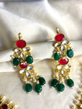 Pachi Kundan Necklace with Green Beads - Jewels by Meena