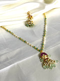 Pearls Mala w/ Pachi Kundan Pendant - Jewels by Meena