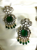 Bridal Royal Victorian Double Layer Haaram (Green) - Jewels by Meena