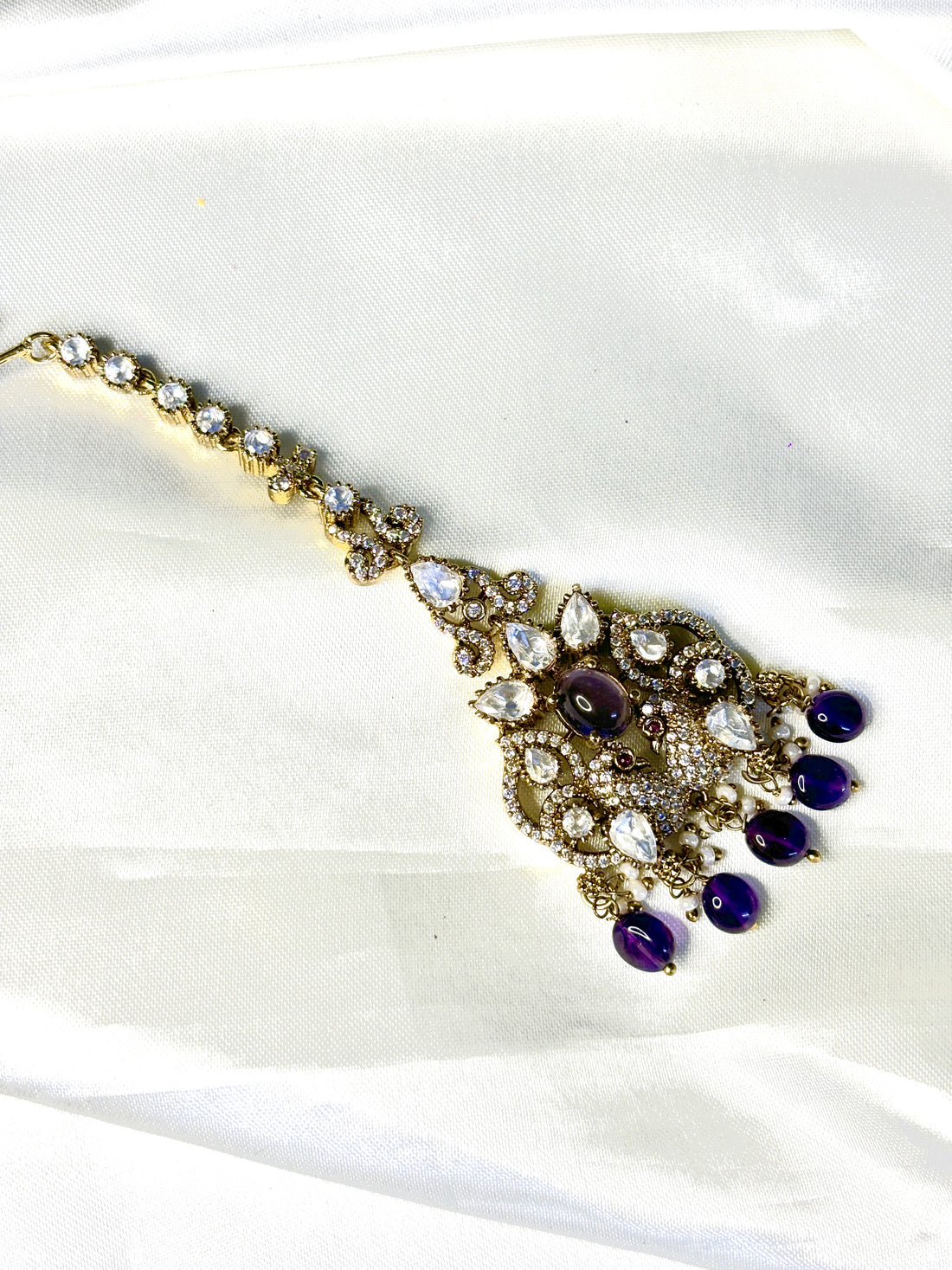 Minimal Victorian Moissanite Maangtikka - Jewels by Meena