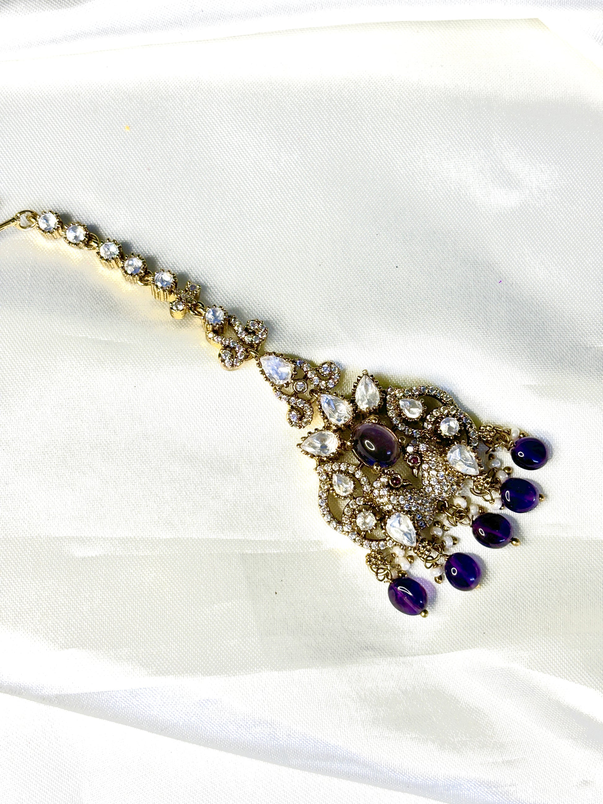 Minimal Victorian Moissanite Maangtikka - Jewels by Meena
