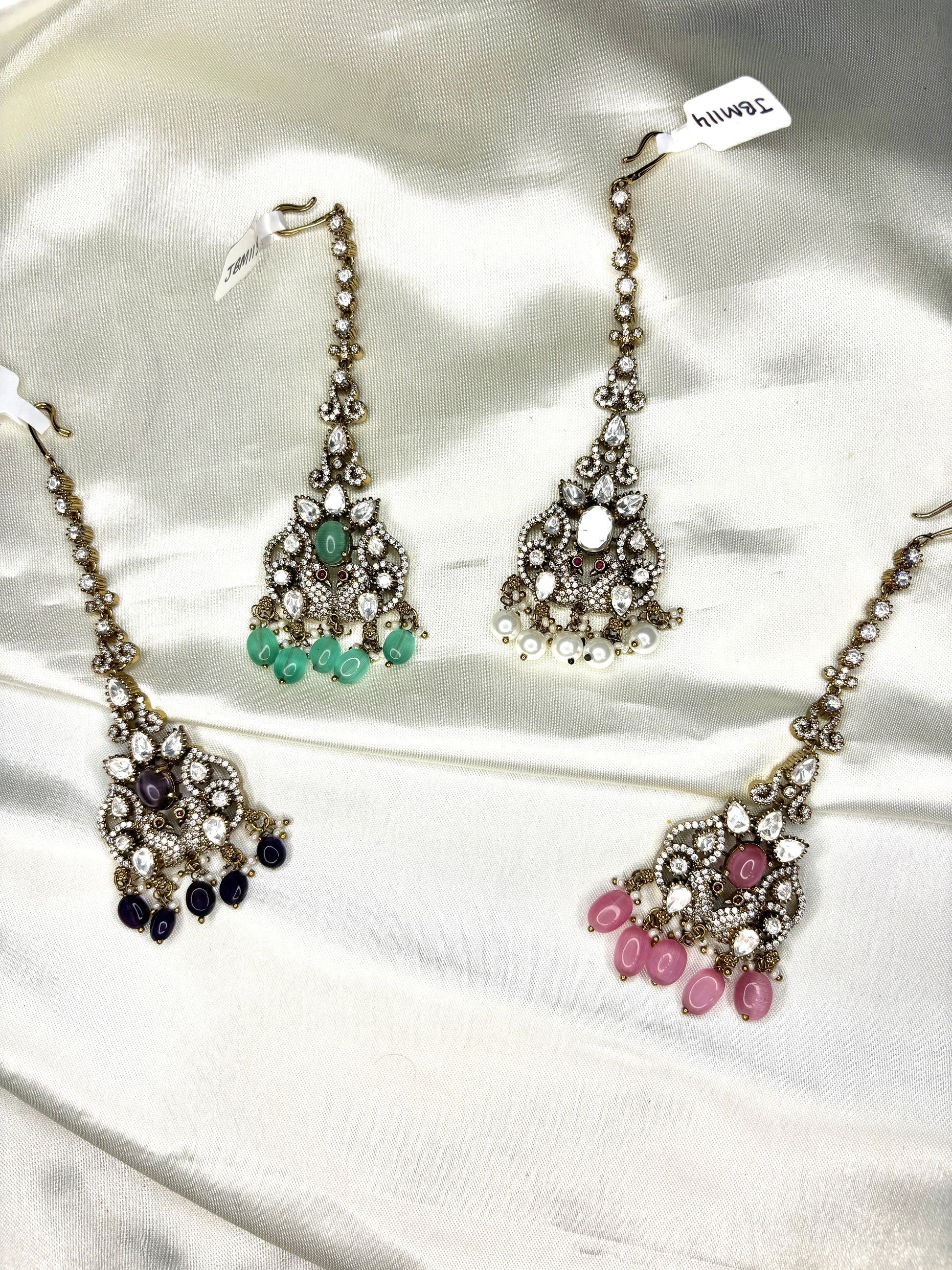 Minimal Victorian Moissanite Maangtikka - Jewels by Meena