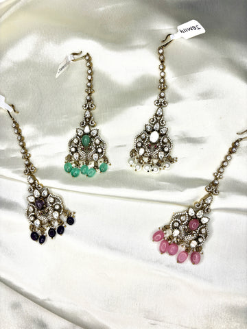 Minimal Victorian Moissanite Maangtikka - Jewels by Meena