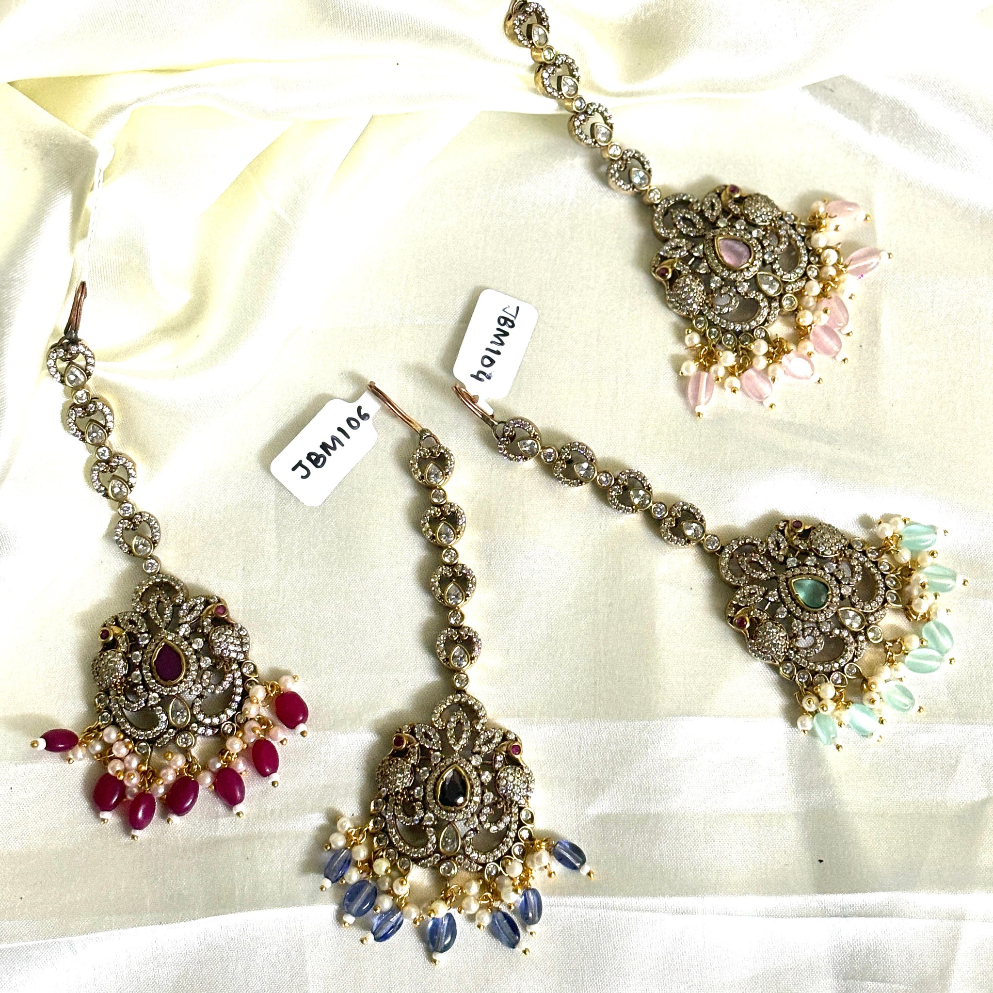 Peacock Victorian AD Maangtikka - Jewels by Meena
