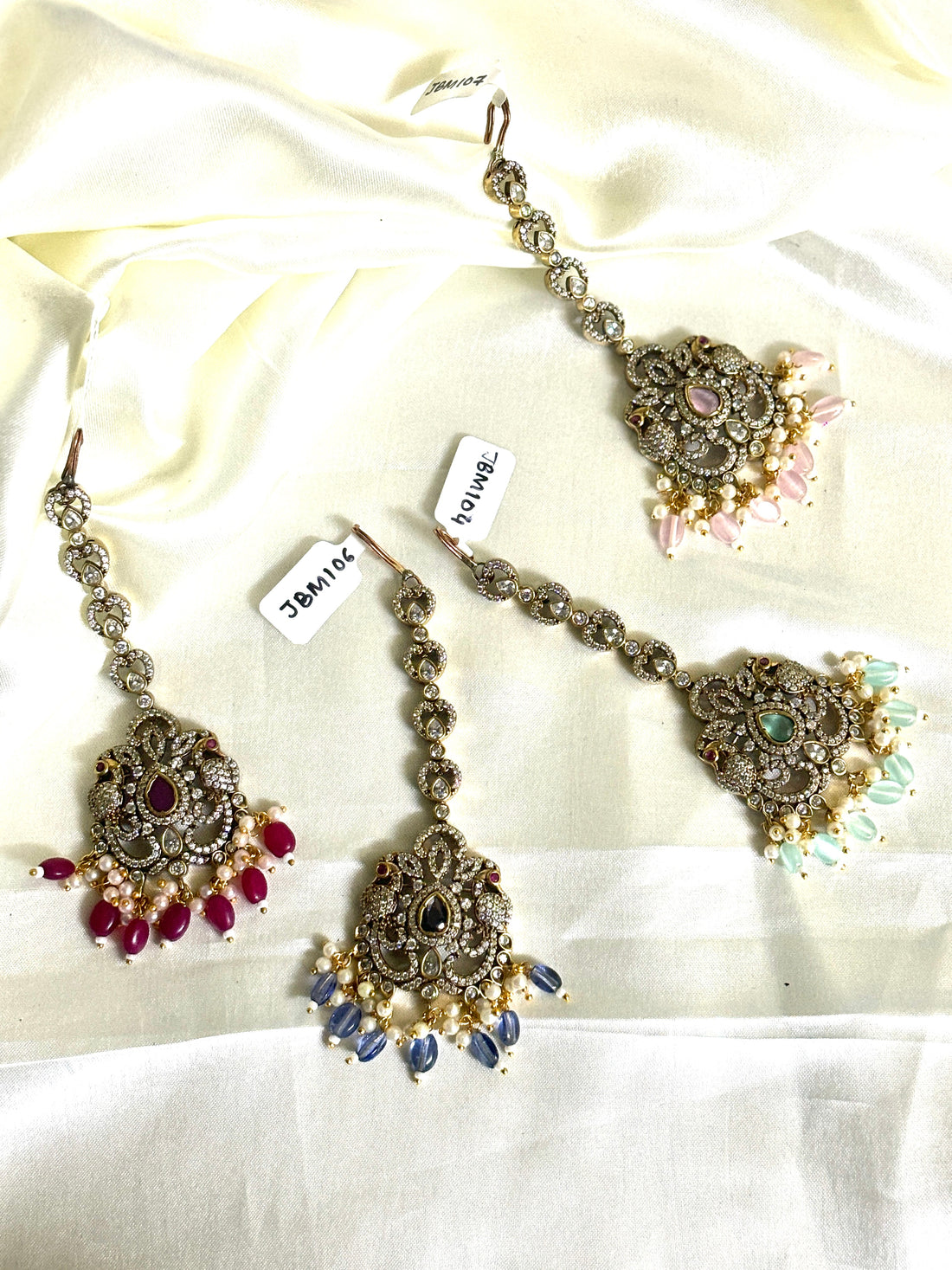 Peacock Victorian AD Maangtikka - Jewels by Meena