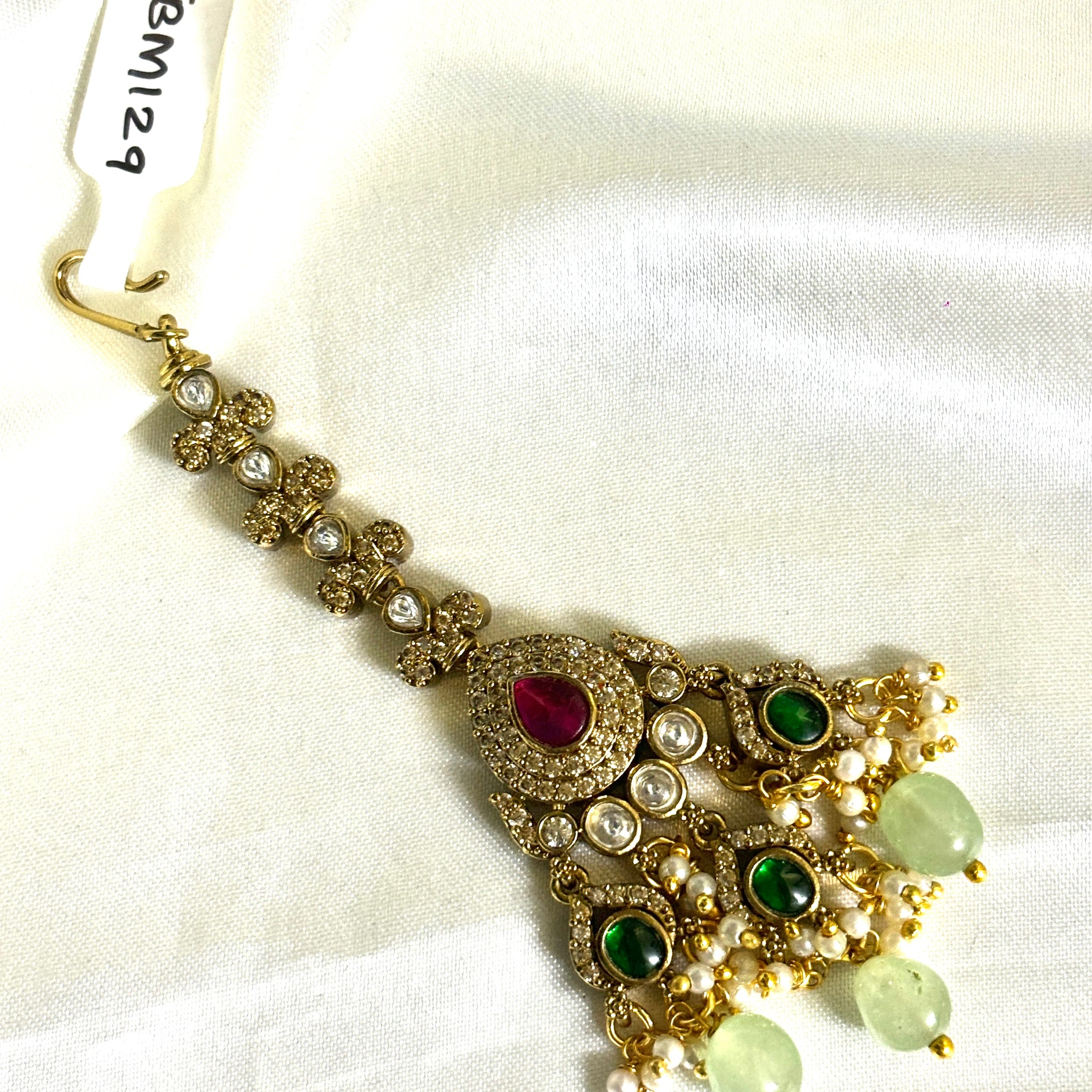 Jadau Victorian Teardrop Maangtikka - Jewels by Meena
