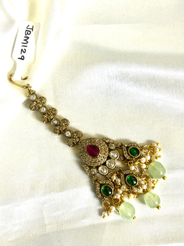 Jadau Victorian Teardrop Maangtikka - Jewels by Meena