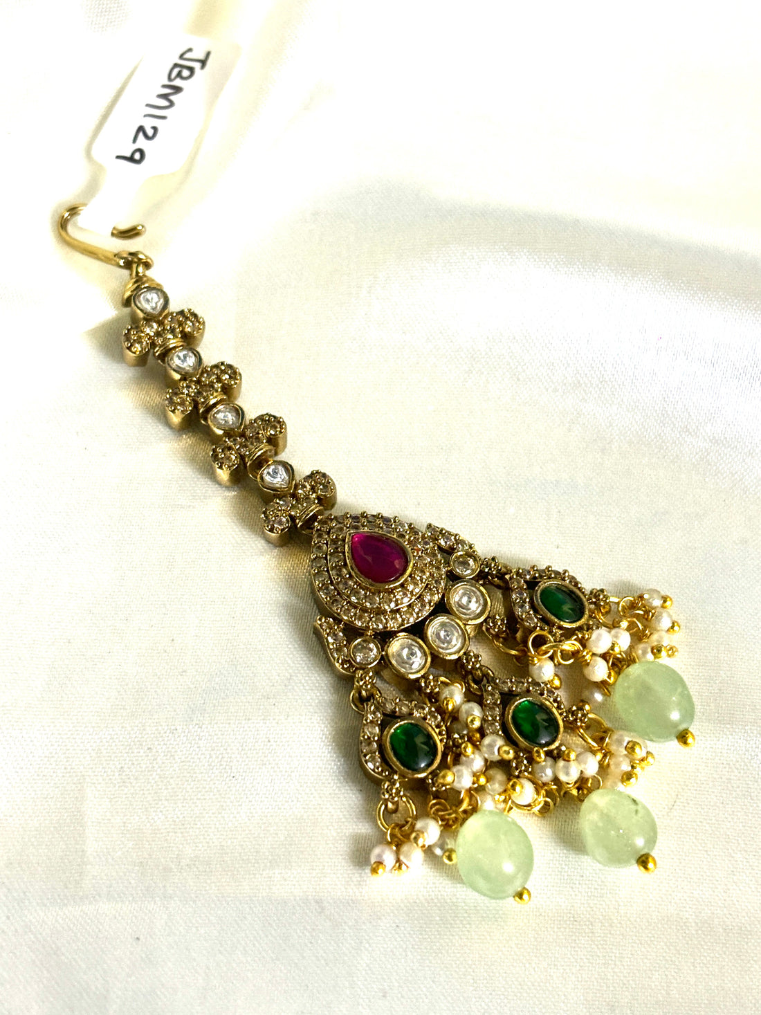 Jadau Victorian Teardrop Maangtikka - Jewels by Meena