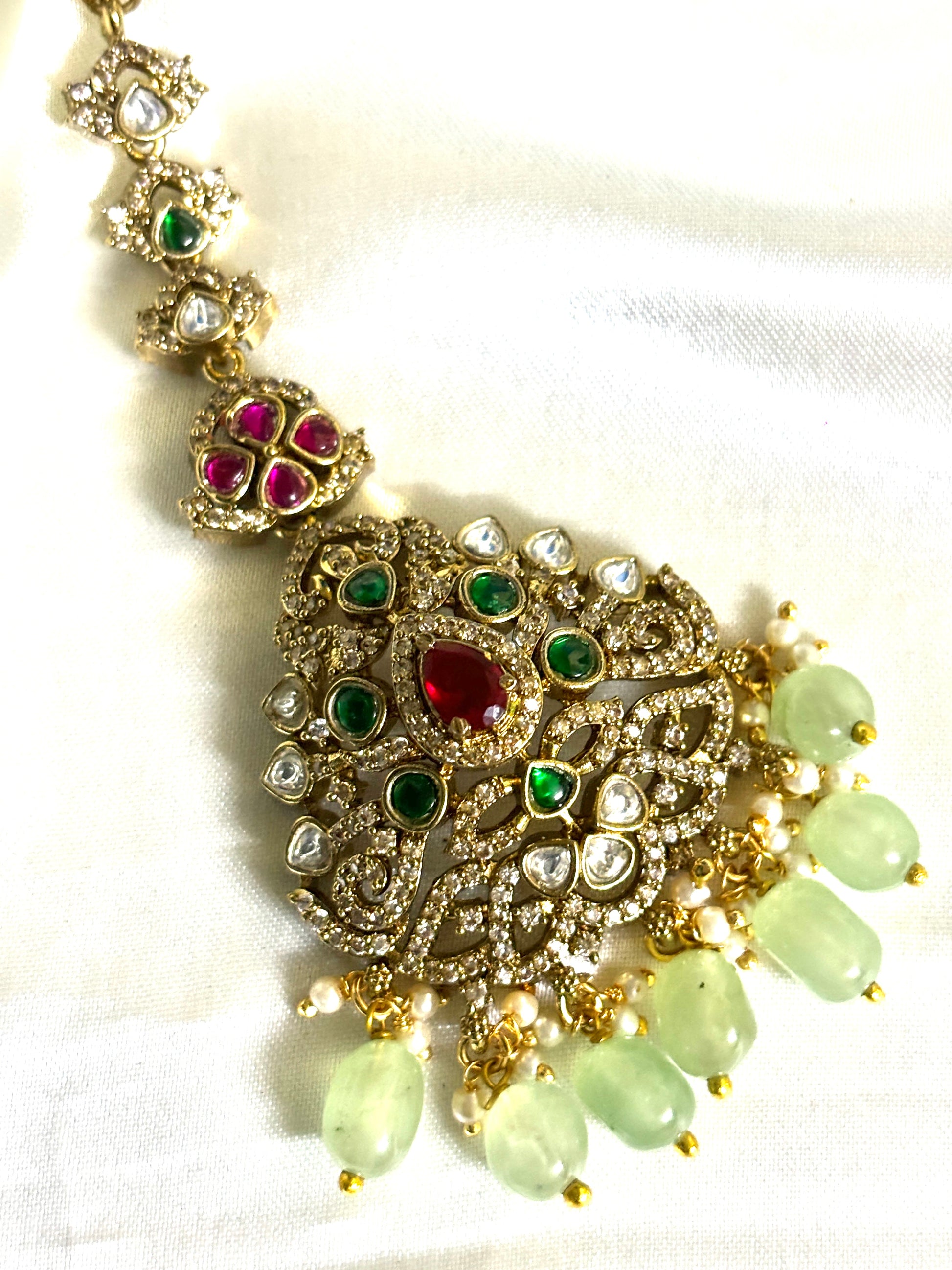 Jadau Victorian Bridal Maangtikka - Jewels by Meena