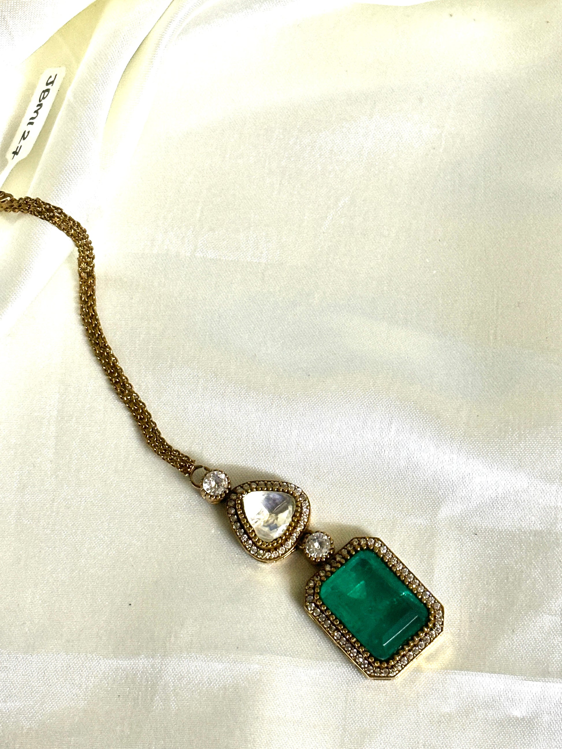 Polki Doublet Victorian Maangtikka - Jewels by Meena