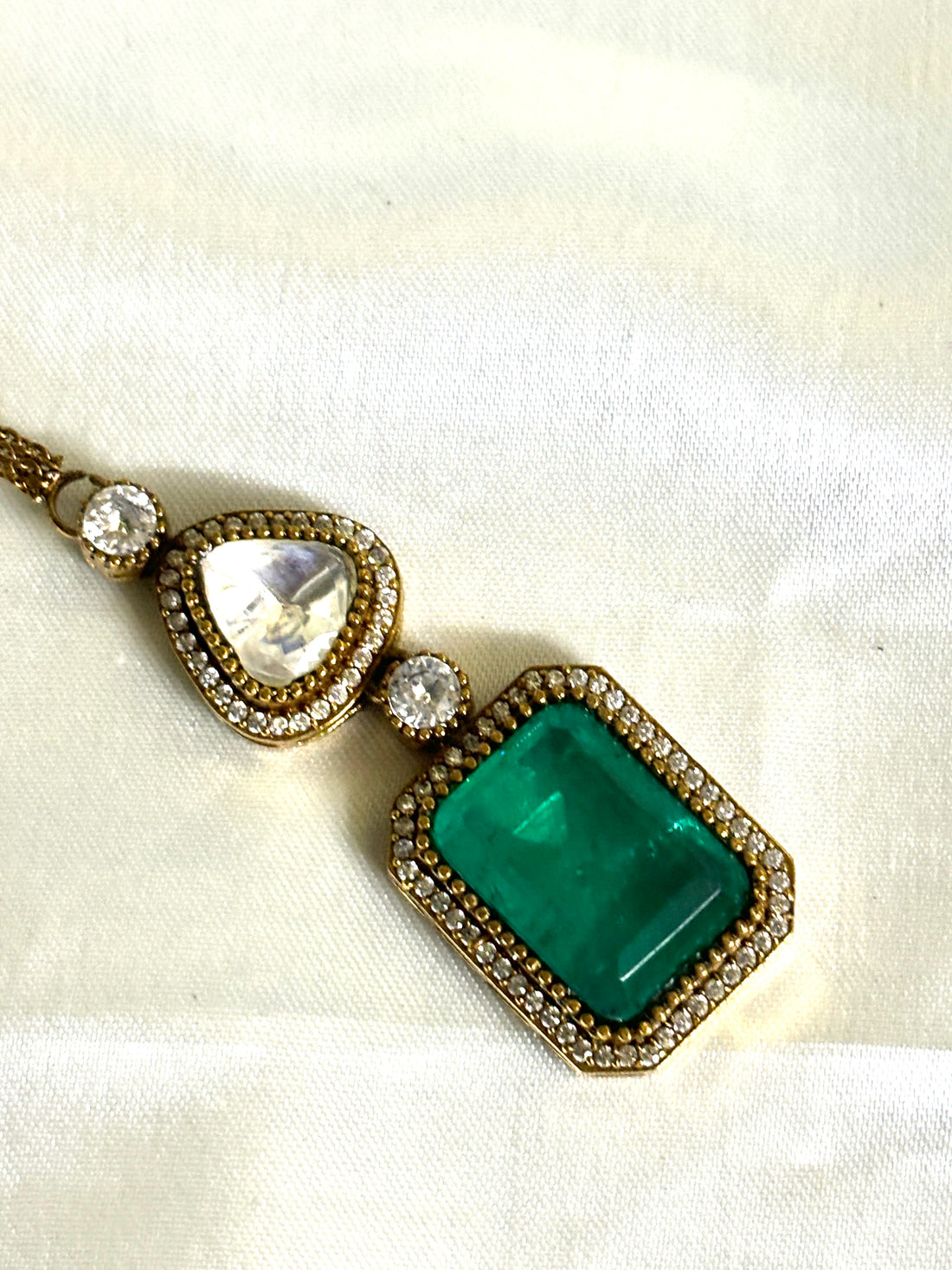 Polki Doublet Victorian Maangtikka - Jewels by Meena