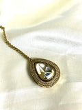 Minimal Polki Teardrop Maangtikka - Jewels by Meena