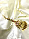 Temple Antique Golden Maangtikka - Jewels by Meena